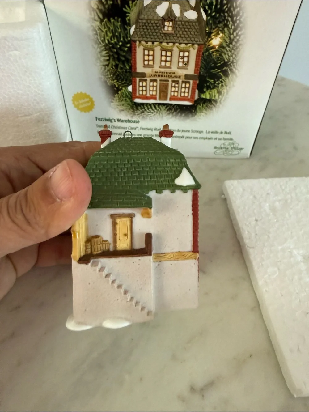 Dept 56 Fezziwig's Warehouse Lighted Ornament Christmas Carol Cottages 98745